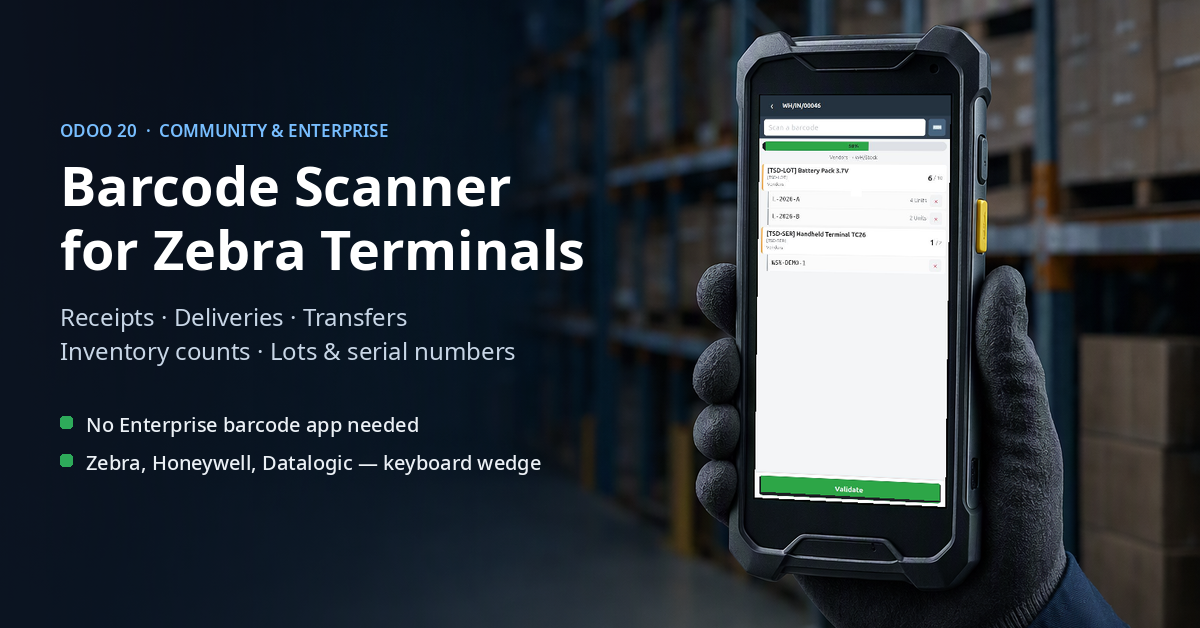 Barcode Scanner for Zebra Terminals