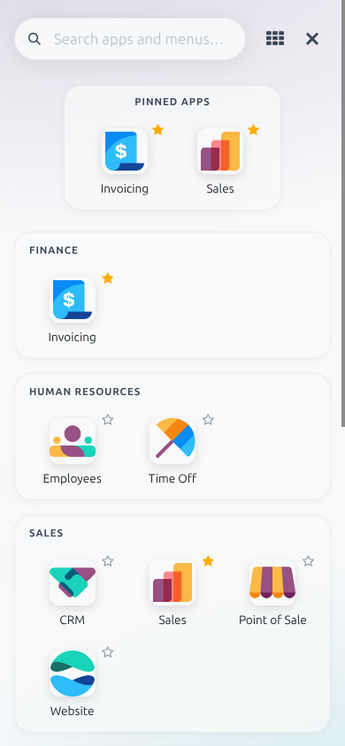 App Grid on a phone